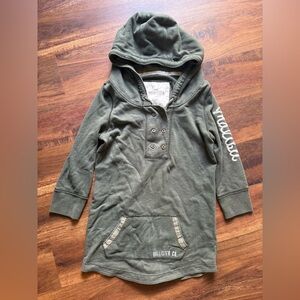 Vintage Y2K Hollister Half Sleeve Olive Green Button Up Pullover